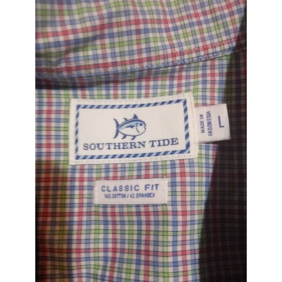 Southern Tide Classic Fit Button Down Shirt Men's Large L Pocket Multicolor - Picture 9 of 11